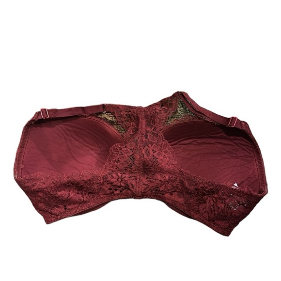 Auden Burgundy Front Close Underwire Bra 34DD - Picture 2 of 3